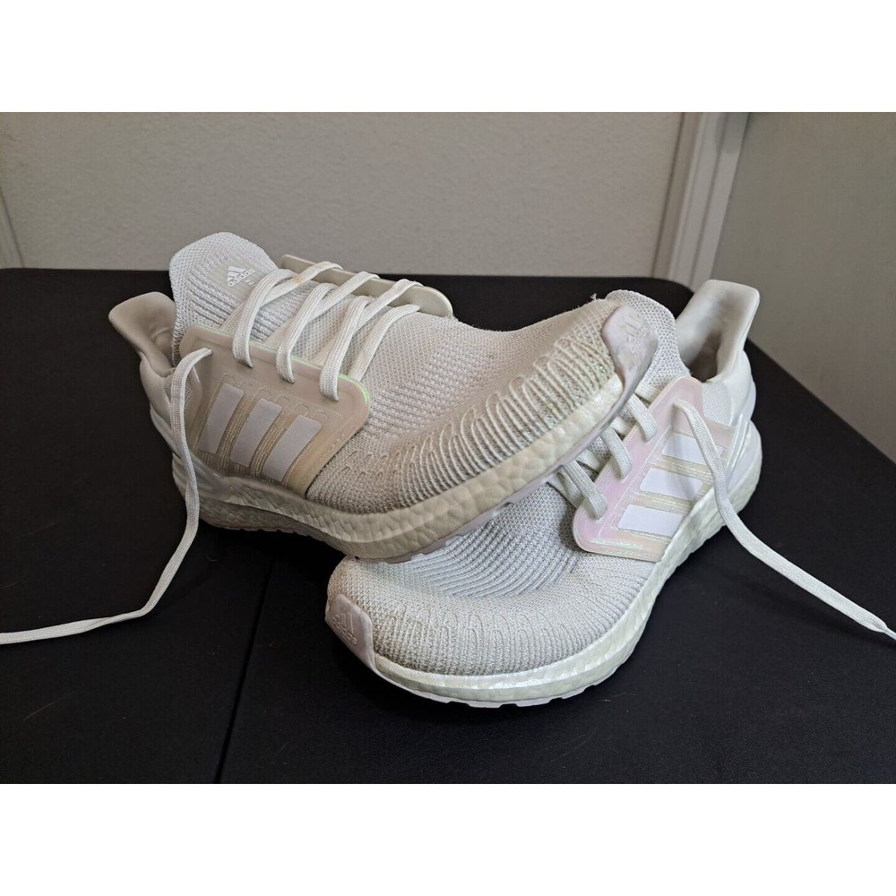 Adidas Ultraboost 20 Men’s Running Shoes Size 11 White FW8721 Reflective